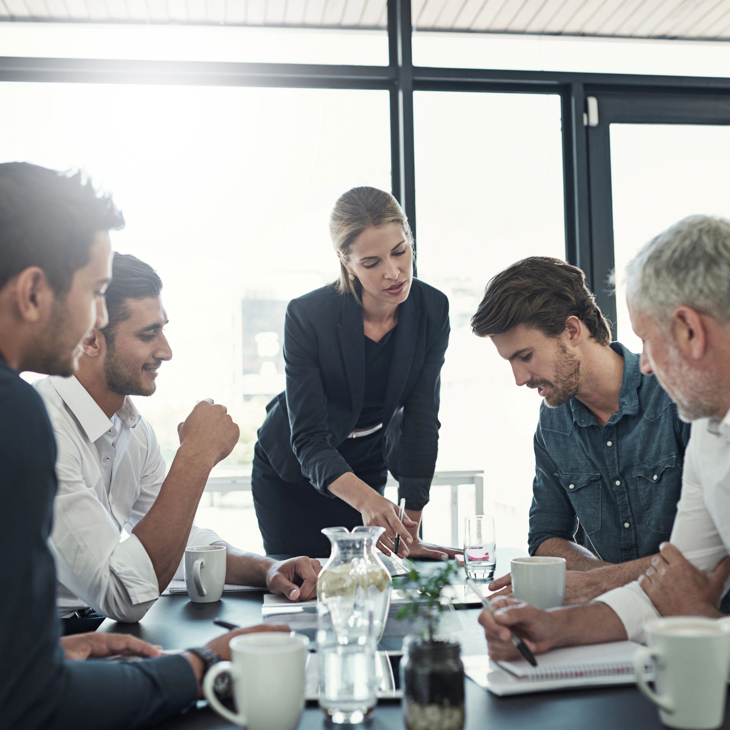 Professional budgeting session in a boardroom